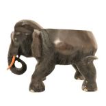 Carved Wooden Elephant Stand