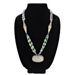 Tibetan Pendant & Beaded Necklace