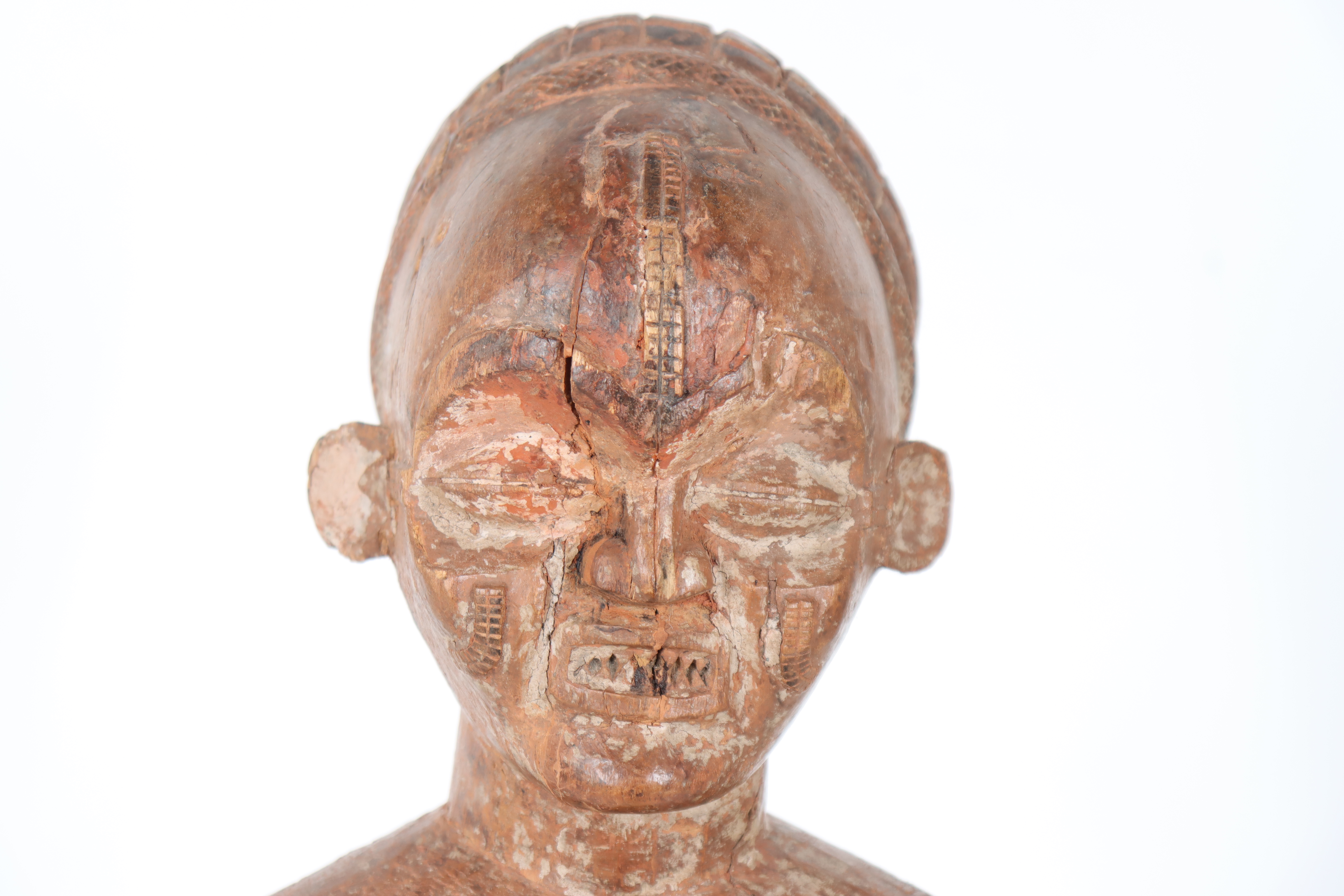 African Hand Carved Wooden Fertility Sculpture - Image 5 of 18