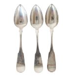 (3) Antique Coin Silver Spoons 3.76 OZT