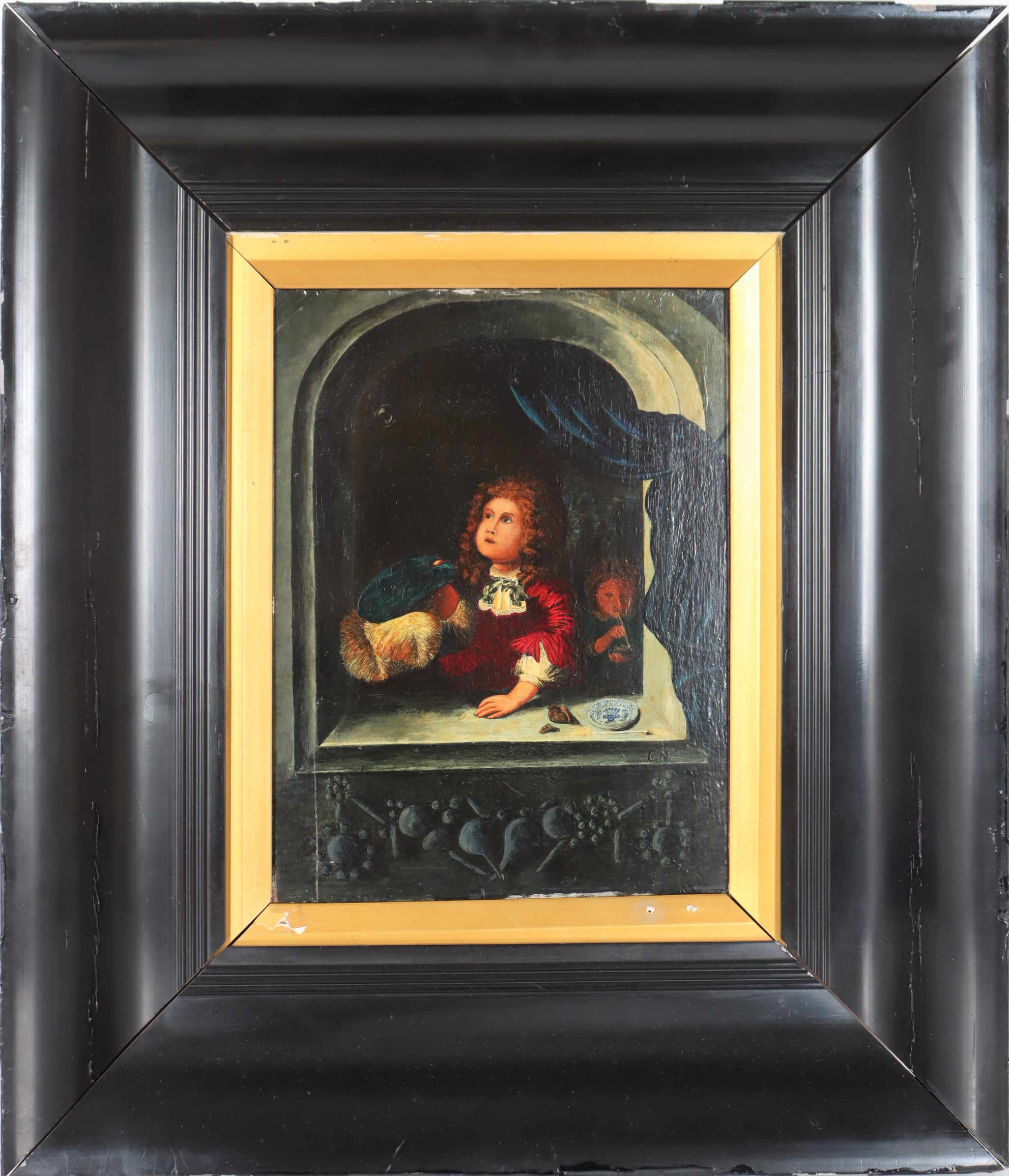Figure at Window, Oil on Board - Image 2 of 4