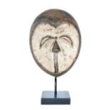 African Ceremonial Face Mask w Heart-Shaped Face