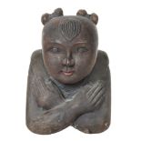 Crouching Female Figure Carving