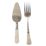 Sterling and Mother of Pearl Fork & Cheese Knife