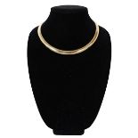 Italian 18K Yellow Gold Omega Necklace, 50 DWT