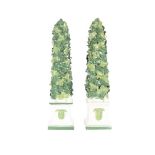 Pair of Vintage Italian Porcelain Topiary