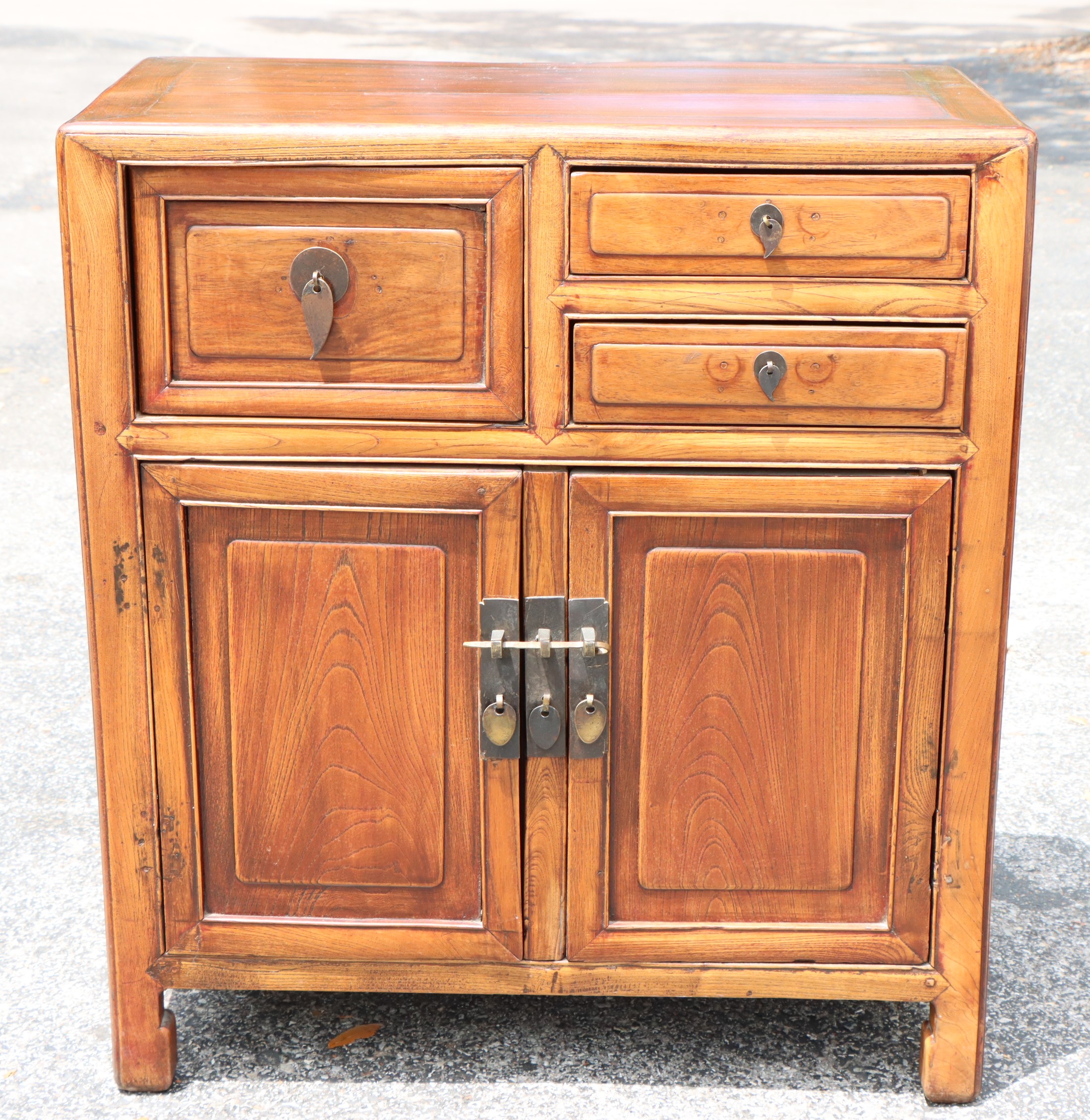 Antique Chinese Wood Cabinet w Seal - Image 16 of 17