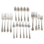 Set of (19) Silver Cutlery Pieces, 11 OZT