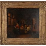 English 19th Century Interior Scene, Oil/Panel
