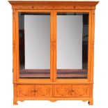 Edwardian English Satinwood Inlaid Cabinet