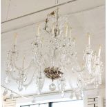 Vintage Large Glass Chandelier