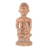 African Hand Carved Wooden Fertility Sculpture