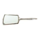 Antique Sterling Silver Bed Side Mirror