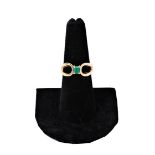 Ladies 14k Gold & Colombian Emerald Ring, 3.4 DWT