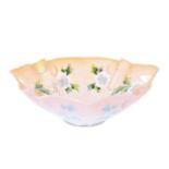 English Enameled Satin Glass Bowl, James Powell