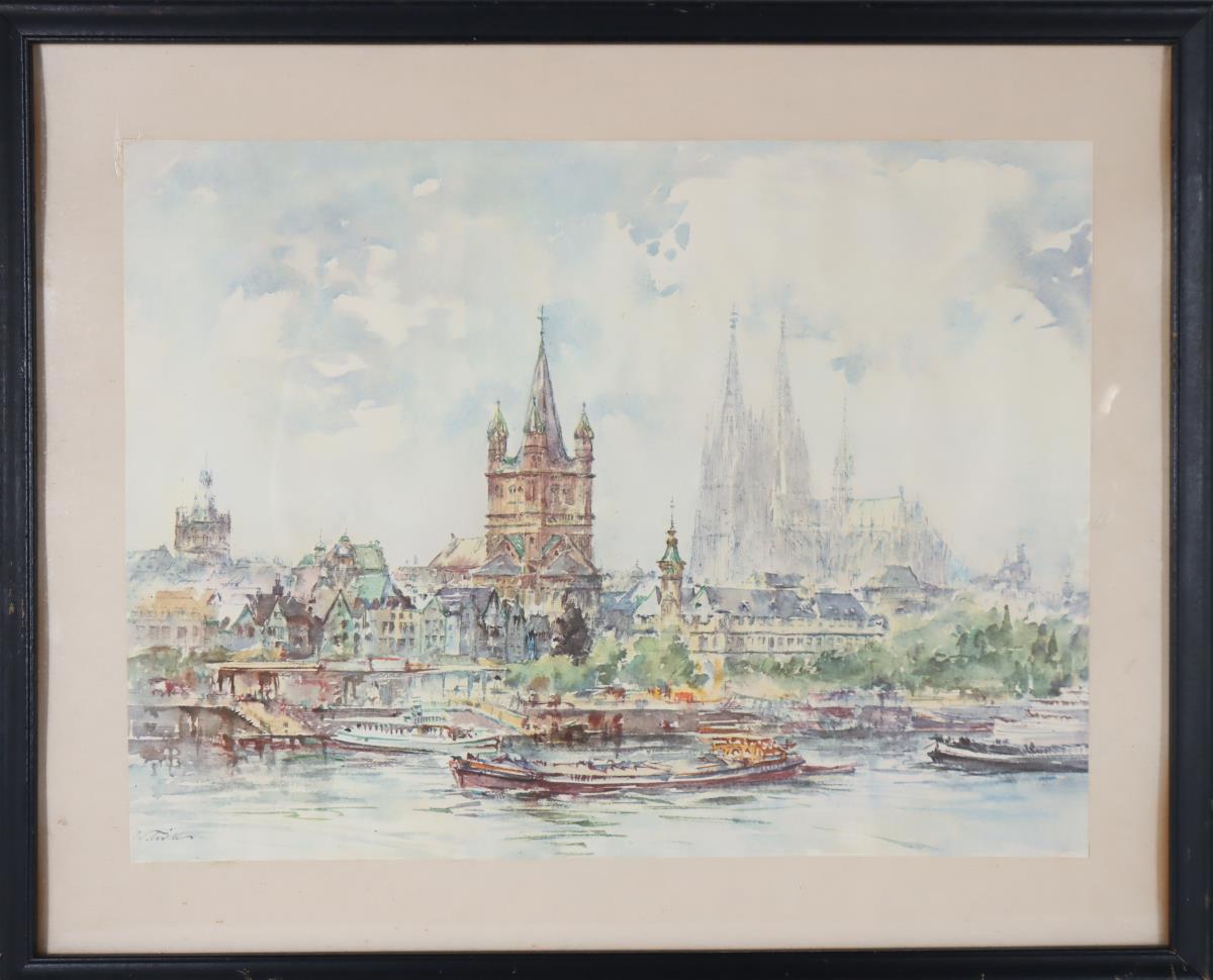 European Watercolor, Signed - Image 2 of 4