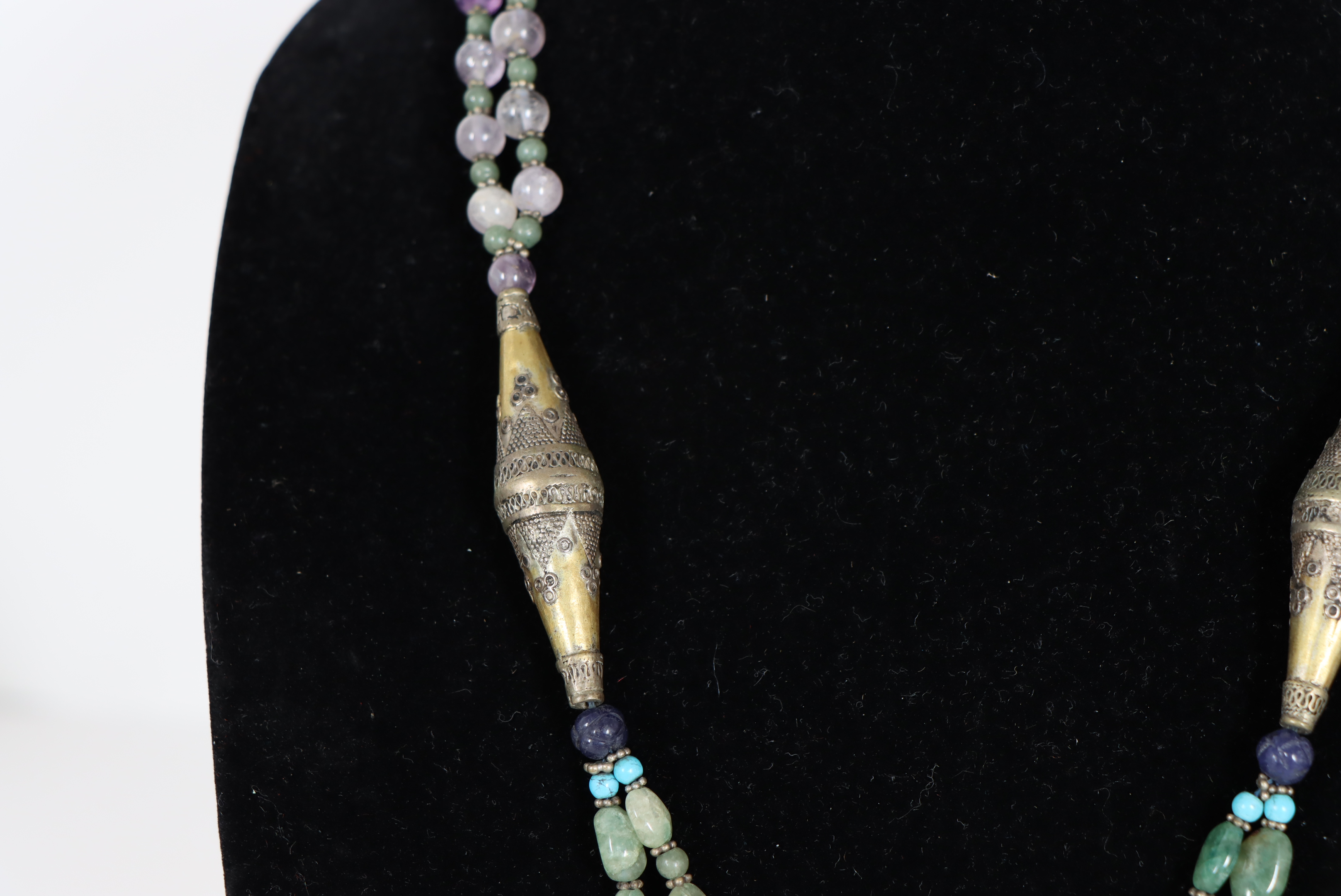 Tibetan Pendant & Beaded Necklace - Image 3 of 6