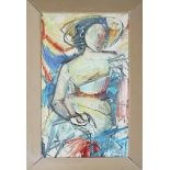 Signed Modern Abstract Portrait of a Woman, O/B