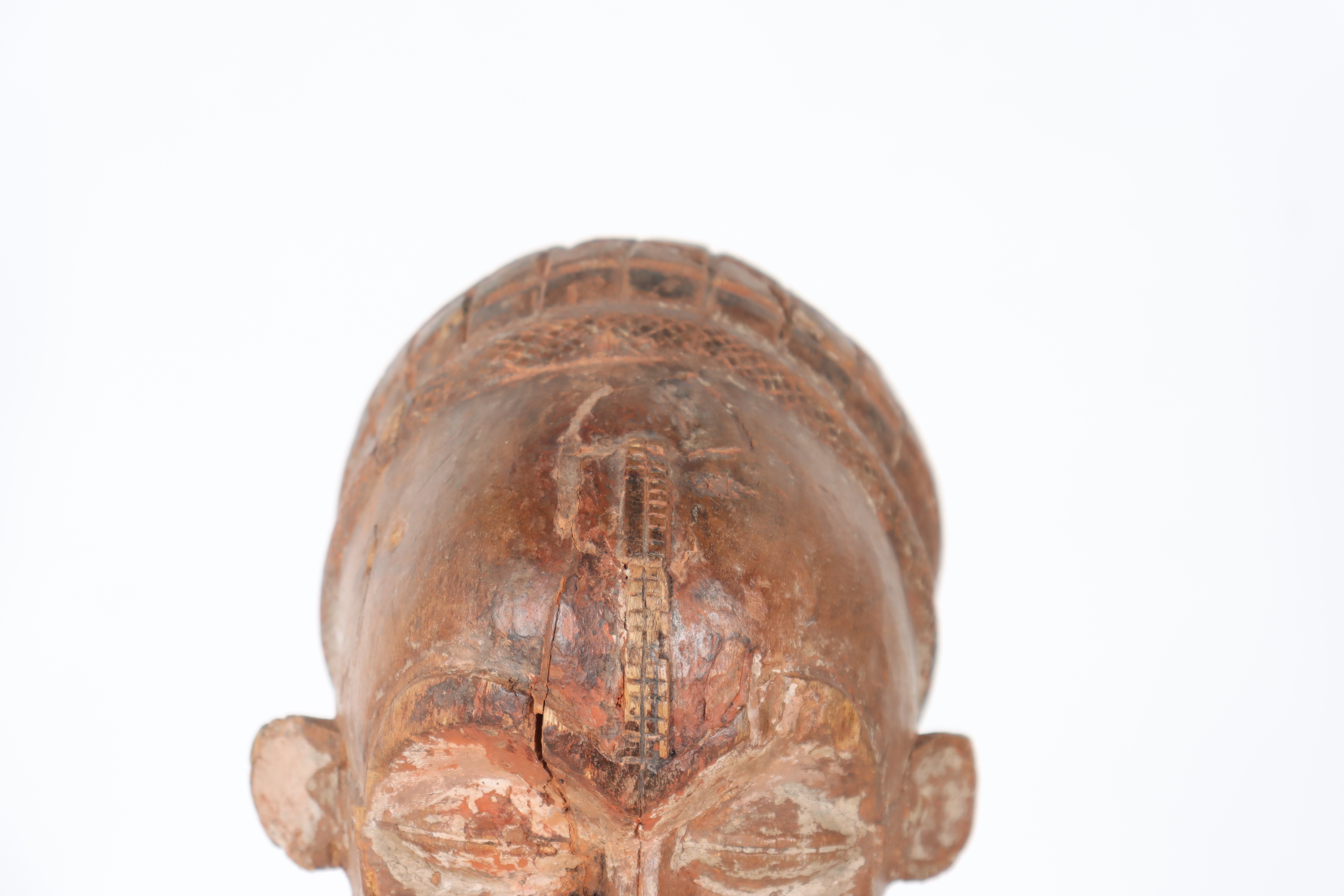 African Hand Carved Wooden Fertility Sculpture - Image 3 of 18