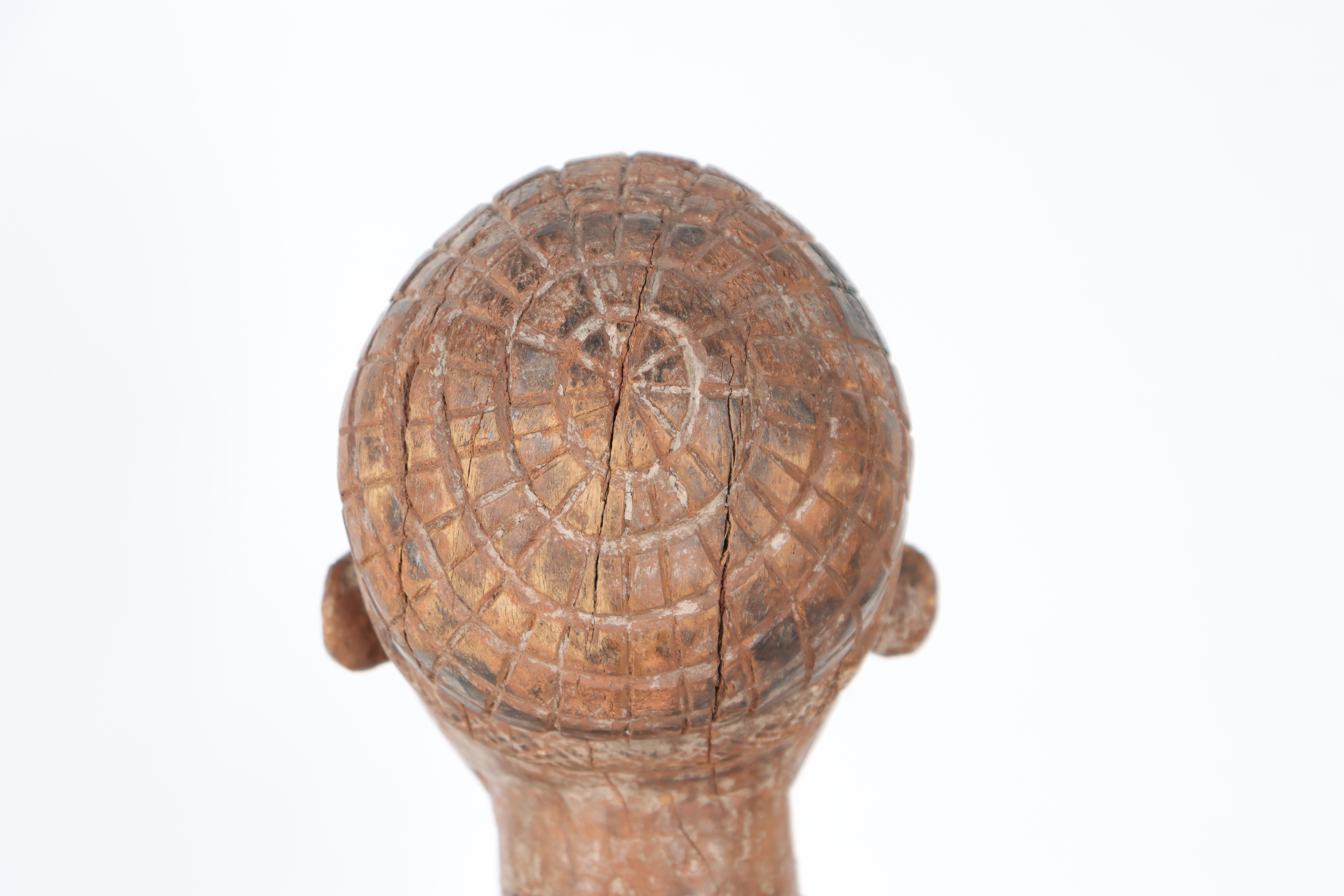 African Hand Carved Wooden Fertility Sculpture - Image 8 of 18