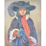 Mid 20th C Oil on Canvas, "Maiden" Signed B. Vogel