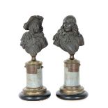 (2) French Bronze Male Busts