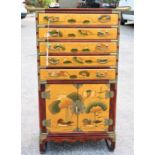 Asian Painted Cabinet in the Korean/Japanese Style