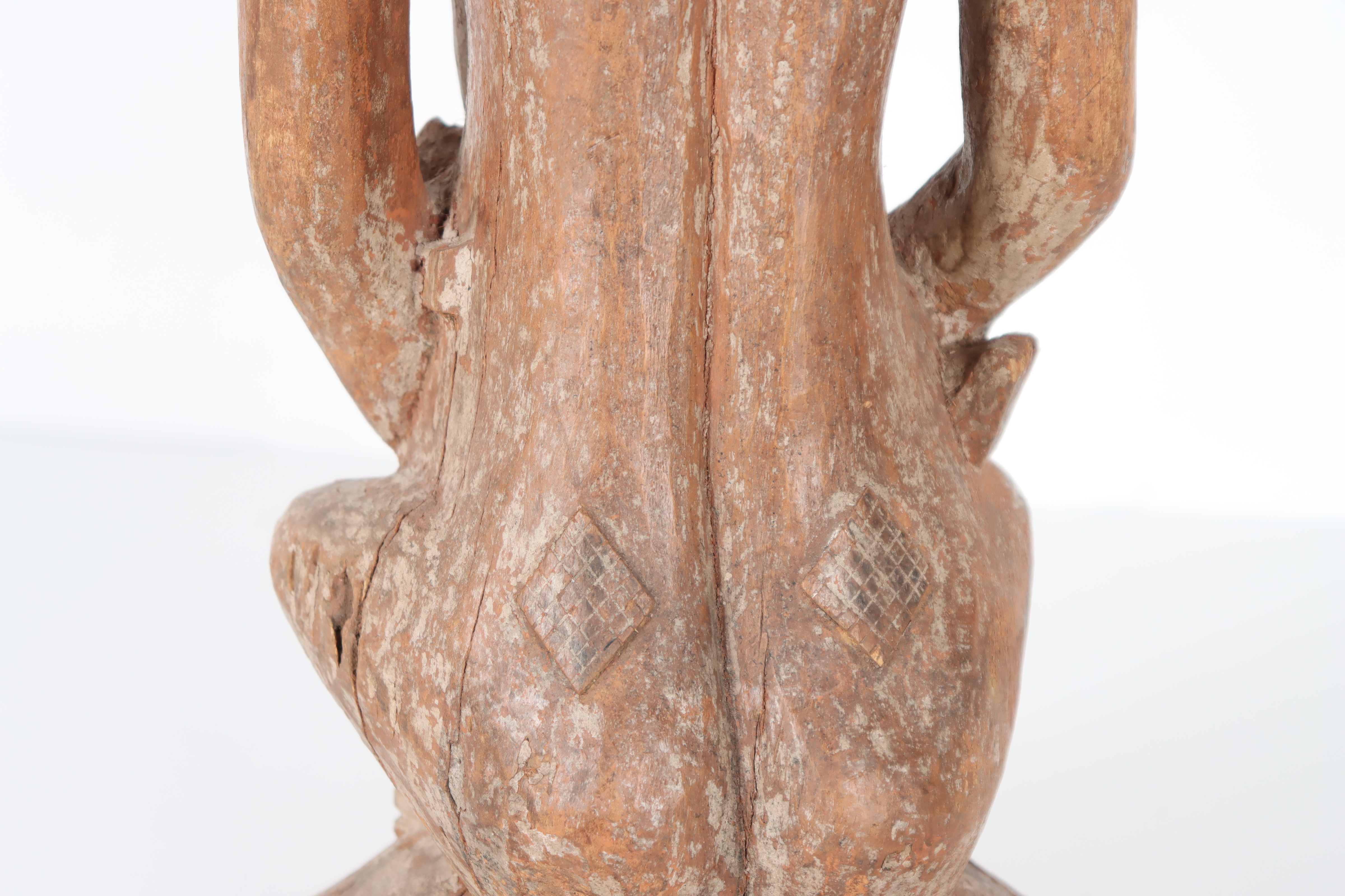 African Hand Carved Wooden Fertility Sculpture - Image 9 of 18