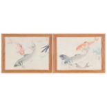 Pair of Chinese Linen Paintings