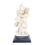 G Ruggeri Resin Sculpture, Greek Nude Wrestlers
