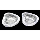 Pair of Orrefors Sweden Glass Ashtrays