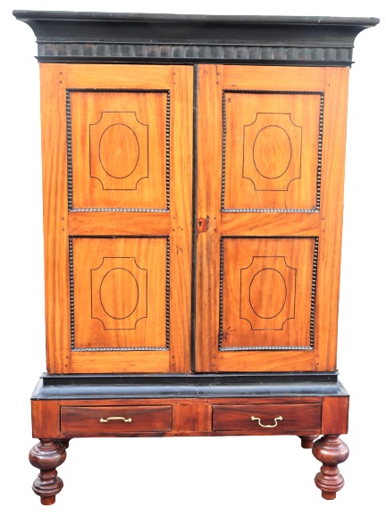 Important 19th C Anglo Indian Inlaid Armoire - Image 2 of 40