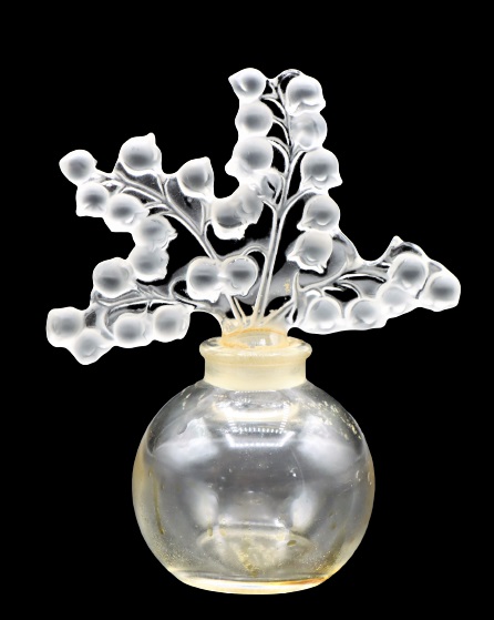 Lalique Crystal Perfume Bottle, Lily of the Valley