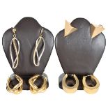 Collection of (4) Pairs 14k Gold Earrings, 13 DWT