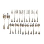 Set of (25) Silver Cutlery Pieces, 22 OZT