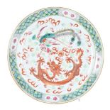 Antique Chinese Five-Claw Dragon Plate