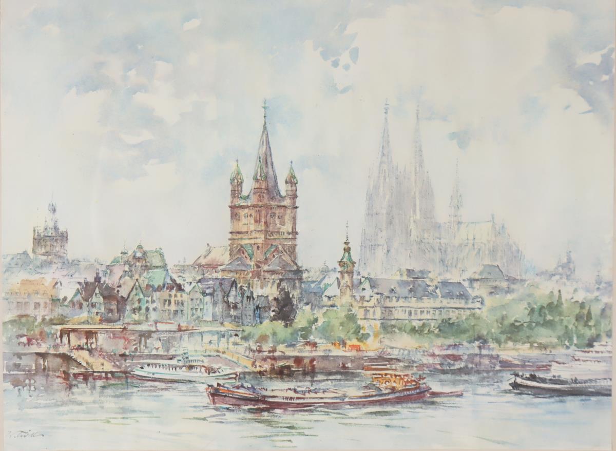 European Watercolor, Signed - Image 3 of 4