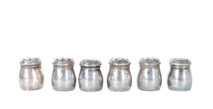 (6) Vintage Japanese Sterling Salt Shakers - Image 2 of 6