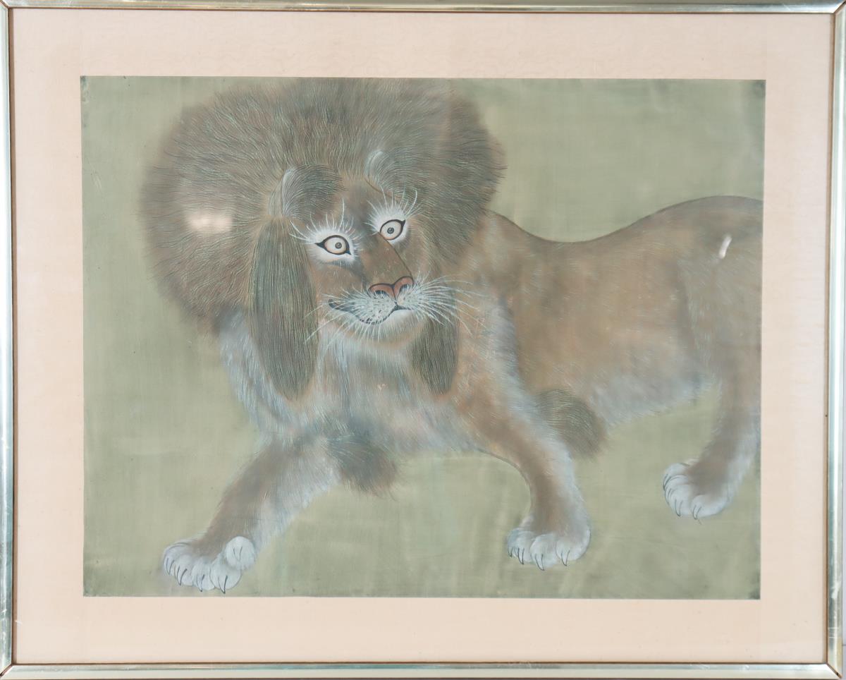 Early Chinese Painting of a Lion - Image 2 of 4