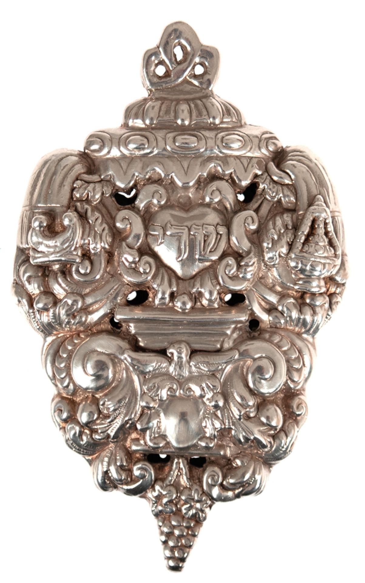 Shaololai Amulett, Etui, Habsburger Reich, 1. Hälfte 19. Jh., 13 Lot Silber, punziert, 150 g, reich
