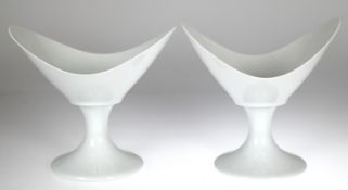 Paar Tafelaufsätze, Rosenthal, studio-line, weiß, 28x29x22,5 cm