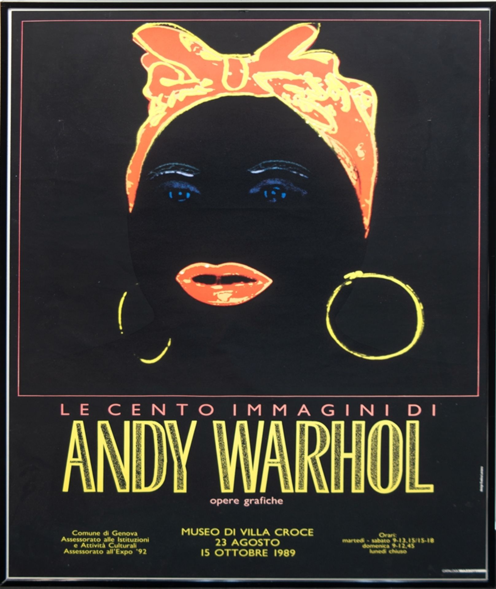 Warhol, Andy (1928 Pittsburgh-1987 New York) "Le cento Immacini di Andy Warhol", Farbplakat 1989, 9