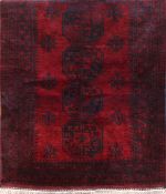 Alter Ersari, rotgrundig mit schwarzem Muster, 147x115 cm