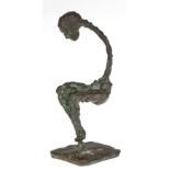 Helbing, Thomas (geb. 1959 Lübeck) "Homo sedens", Bronze, 12/12, monogr. Th u. dat. '95, H. 11,5 cm