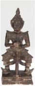 Lokapala, Tempelwächter mit Schwert, antik, Bronze, dunkel patiniert, H. 33 cm