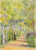 Diener, Rolf (1906 Gößnitz- 1988 Hamburg) ""Waldweg",  Aquarell,  sign. und dat. 1945  u.r., 40x29 