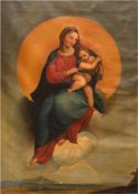 Italien 19. Jh. "Madonna mit Kind", Öl/Lw., unsign., kl. Hinterlegungen und unten mittig kl. Riß, 1