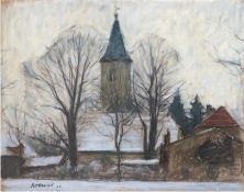 Bremer, Hans (1885 Berlin-1959 Berlin) "Winter in Schönfließ - Oberhavel", Pastell/ Papier, sign un