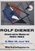 Diener, Rolf (1906 Gößnitz-1988 Hamburg) Plakat "Werkstattgalerie -Abstrakte Malerei 1950-1983", ha
