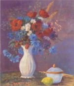 Hildebrandt, Paul, wohl (1876 Tuchel-1945 Brandenburg) "Feldblumenstrauß in der Vase", Pastell, mon